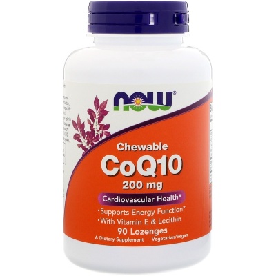 Антиоксиданты NOW CoQ10 200mg + Vit E  90 tab