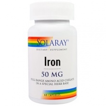 Витамины Solaray Iron 50 мг 60 капсул