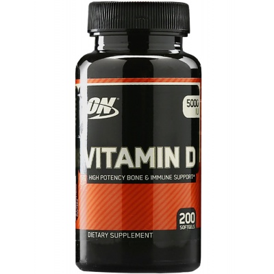 Витамины Optimum Nutrition D  5000 ME 200 капсул