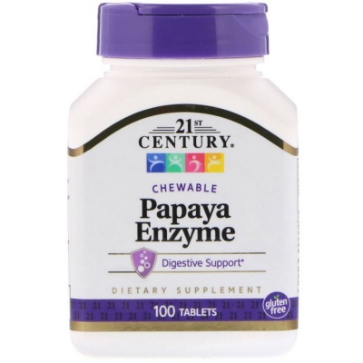 Витамины 21st Century Papaya Enzyme 100 табл