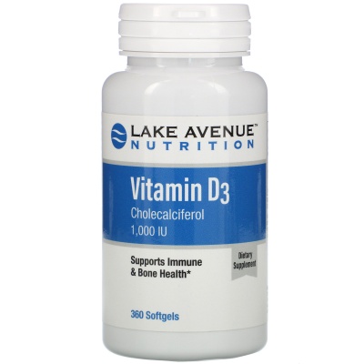 Витамины Lake Avenue Nutrition D3 1000 IU 360 капсул