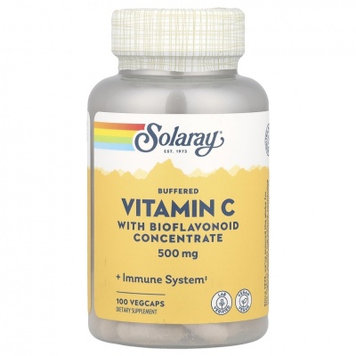 Витамины Solaray Vitamin C + Bioflavonoids 1:1 500 мг 100 капсул