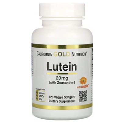 Антиоксидант California Gold Nutrition Lutein 20 мг 120 капсул