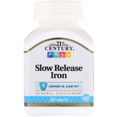 Витамины 21st Century Iron Slow Release 45 мг 60 капсул