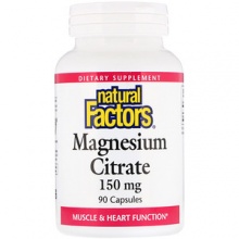 Витамины Natural Factors Magnesium citrate 150 мг 90 капсул