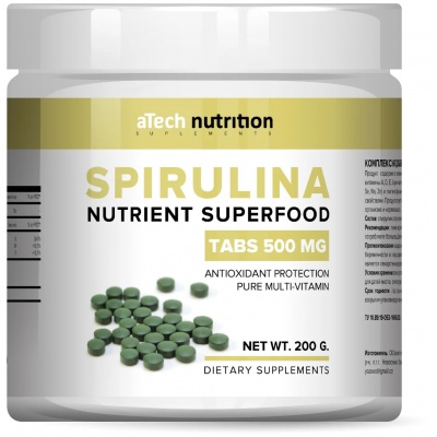 Антиоксидант aTech Nutrition Spirulina 400 таблеток