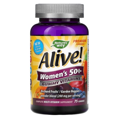  Nature"s Way Alive Women`s 50+ Gummy Vitamins 75 