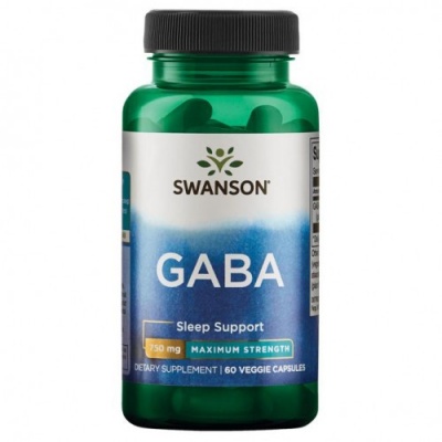 Аминокислота Swanson Gaba 750 мг 60 капсул