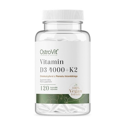 Витамины OstroVit Vitamin D3 4000 + K2 VEGE 120 капсул