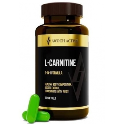 Жиросжигатель AWOCHACTIVE  L-Carnitine + Green tea + CLA 60 капсул