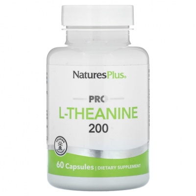 Аминокислота Natures Plus L-Theanine 200 мг 60 капсул