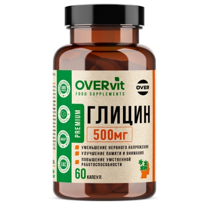 Аминокислота OVERvit Глицин 500 мг 60 капсул